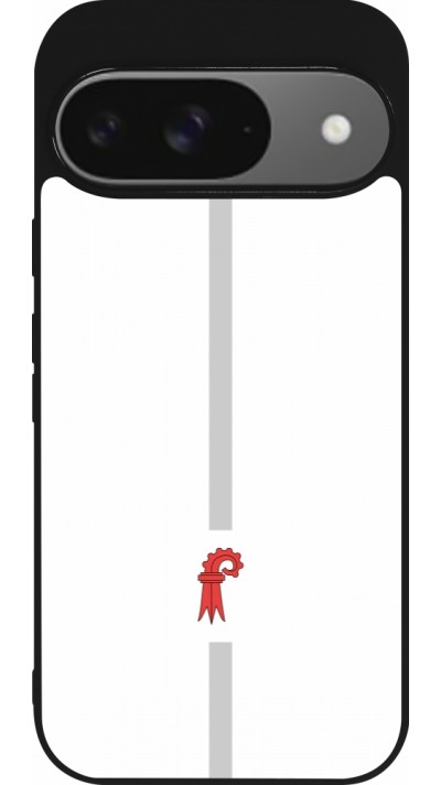 Coque Google Pixel 9 / Pixel 9 Pro - Silicone rigide noir Canton BL blanc