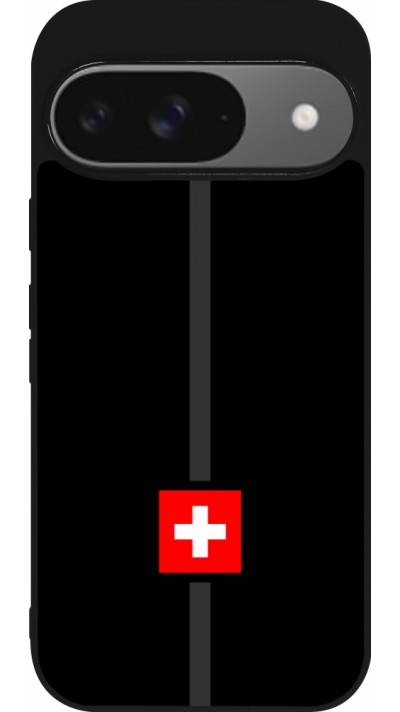 Coque Google Pixel 9 / Pixel 9 Pro - Silicone rigide noir Canton CH noir
