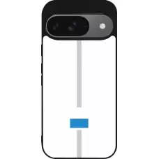 Coque Google Pixel 9 / Pixel 9 Pro - Silicone rigide noir Canton LU blanc