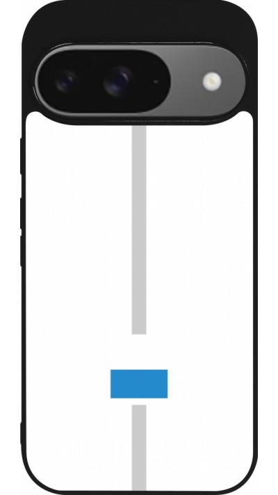 Coque Google Pixel 9 / Pixel 9 Pro - Silicone rigide noir Canton LU blanc