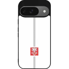 Coque Google Pixel 9 / Pixel 9 Pro - Silicone rigide noir Canton NW blanc