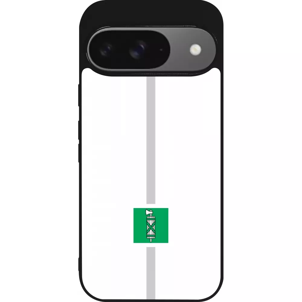 Coque Google Pixel 9 / Pixel 9 Pro - Silicone rigide noir Canton SG blanc