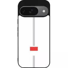 Coque Google Pixel 9 / Pixel 9 Pro - Silicone rigide noir Canton SO blanc