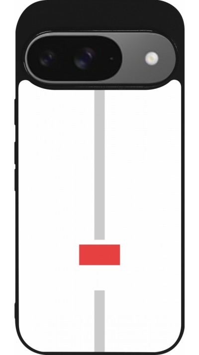 Coque Google Pixel 9 / Pixel 9 Pro - Silicone rigide noir Canton SO blanc
