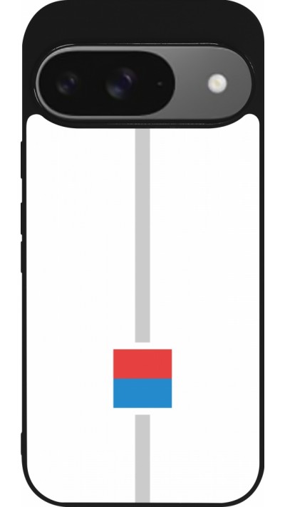 Coque Google Pixel 9 / Pixel 9 Pro - Silicone rigide noir Canton TI blanc