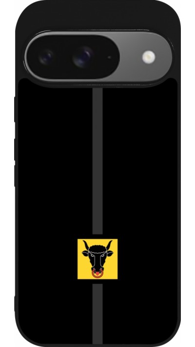 Coque Google Pixel 9 / Pixel 9 Pro - Silicone rigide noir Canton UR noir