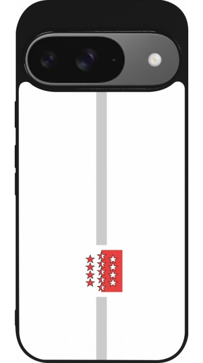 Coque Google Pixel 9 / Pixel 9 Pro - Silicone rigide noir Canton VS blanc