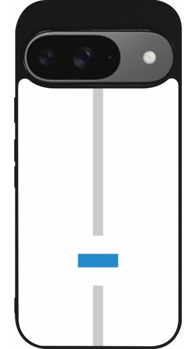 Coque Google Pixel 9 / Pixel 9 Pro - Silicone rigide noir Canton ZG blanc