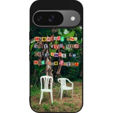 Google Pixel 9 / Pixel 9 Pro Case Hülle - Silikon schwarz Chairs DTMF