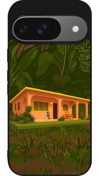 Coque Google Pixel 9 / Pixel 9 Pro - Silicone rigide noir Benitos house DTMF