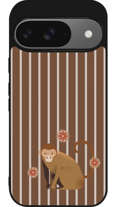 Google Pixel 9 / Pixel 9 Pro Case Hülle - Silikon schwarz Monkey with stripes Google Pixel 9 / Pixel 9 Pro Case Hülle - Silikon schwarz Monkey with stripes