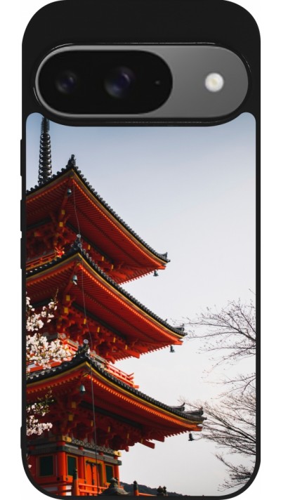Google Pixel 9 / Pixel 9 Pro Case Hülle - Silikon schwarz Spring 23 Japan