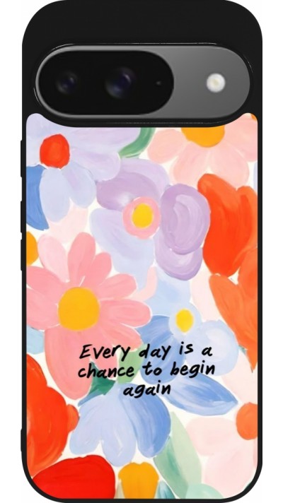 Coque Google Pixel 9 / Pixel 9 Pro - Silicone rigide noir Every day is a chance Spring 2026