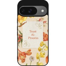 Google Pixel 9 / Pixel 9 Pro Case Hülle - Silikon schwarz Trust the process Spring 2026