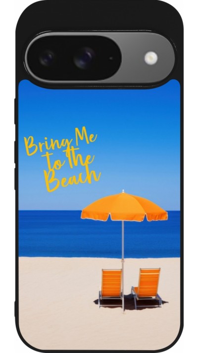 Google Pixel 9 / Pixel 9 Pro Case Hülle - Silikon schwarz Summer 2025 Bring me to the beach