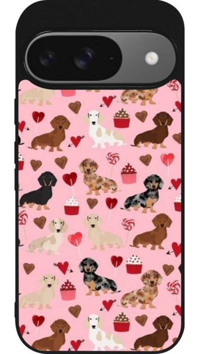 Google Pixel 9 / Pixel 9 Pro Case Hülle - Silikon schwarz Valentine 2024 puppy love Google Pixel 9 / Pixel 9 Pro Case Hülle - Silikon schwarz Valentine 2024 puppy love