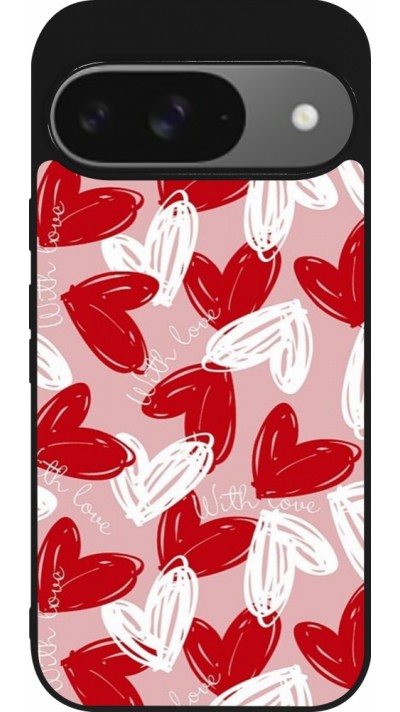 Google Pixel 9 / Pixel 9 Pro Case Hülle - Silikon schwarz Valentine 2024 with love heart Google Pixel 9 / Pixel 9 Pro Case Hülle - Silikon schwarz Valentine 2024 with love heart