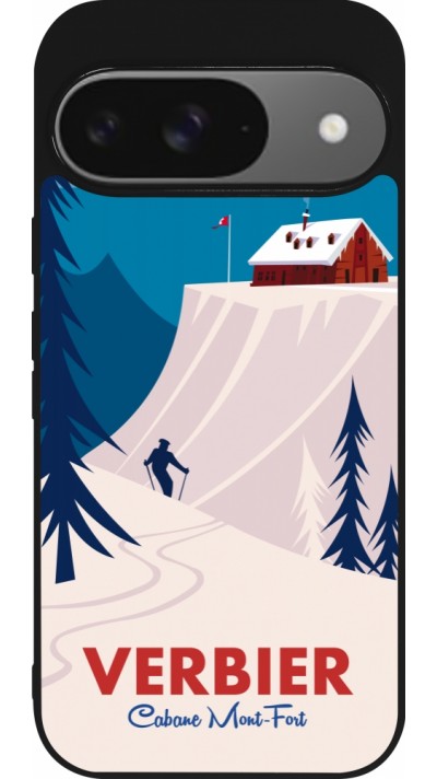 Google Pixel 9 / Pixel 9 Pro Case Hülle - Silikon schwarz Verbier Cabane Mont-Fort Google Pixel 9 / Pixel 9 Pro Case Hülle - Silikon schwarz Verbier Cabane Mont-Fort