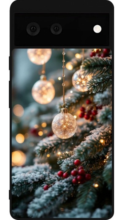 Coque Google Pixel 6 - Silicone rigide noir Christmas 25 Xmas Decorated Tree