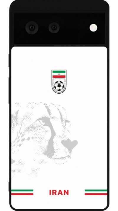 Coque Google Pixel 6 - Silicone rigide noir Maillot de football Iran 2026 personnalisable
