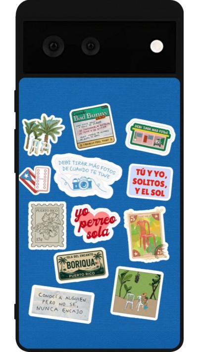 Google Pixel 6 Case Hülle - Silikon schwarz Seals of the Dominican Republic DTMF