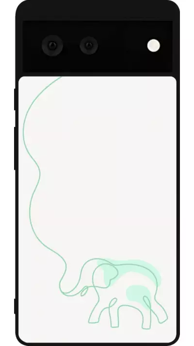 Coque Google Pixel 6 - Silicone rigide noir Spring 23 baby elephant