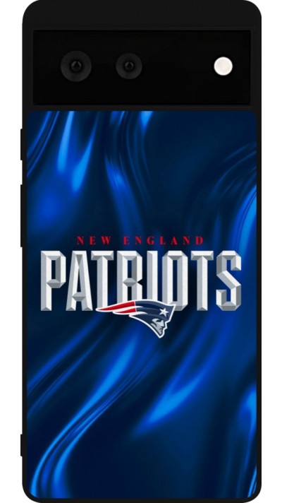 Coque Google Pixel 6 - Silicone rigide noir Super Bowl 26 Patriots 2