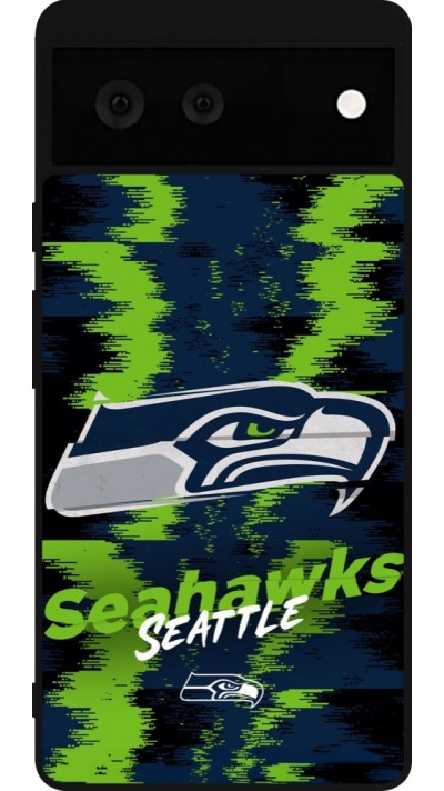 Coque Google Pixel 6 - Silicone rigide noir Super Bowl 26 Seattle 2