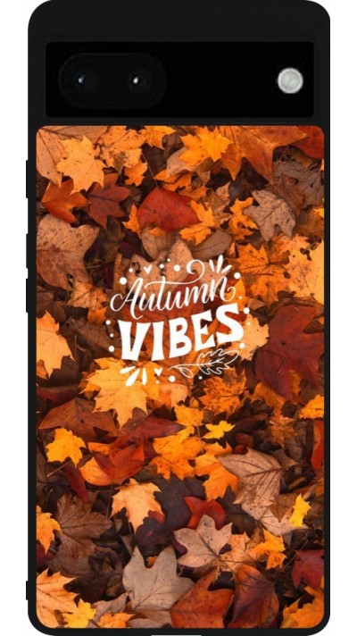 Coque Google Pixel 6a - Silicone rigide noir Autumn 25 Autumn vibes