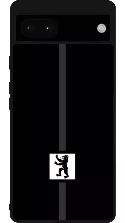 Coque Google Pixel 6a - Silicone rigide noir Canton AI noir