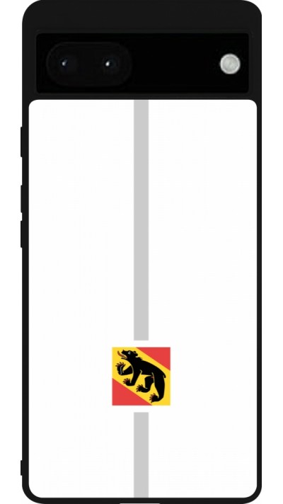 Coque Google Pixel 6a - Silicone rigide noir Canton BE blanc