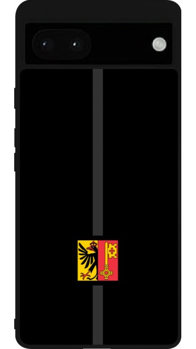 Coque Google Pixel 6a - Silicone rigide noir Canton GE noir