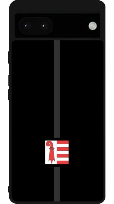 Coque Google Pixel 6a - Silicone rigide noir Canton JU noir