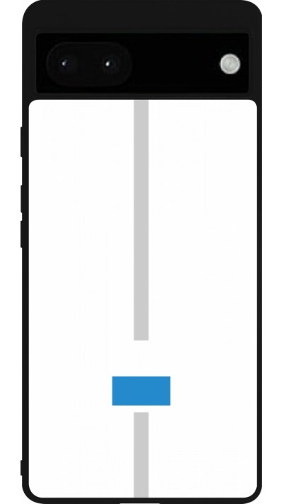 Coque Google Pixel 6a - Silicone rigide noir Canton LU blanc