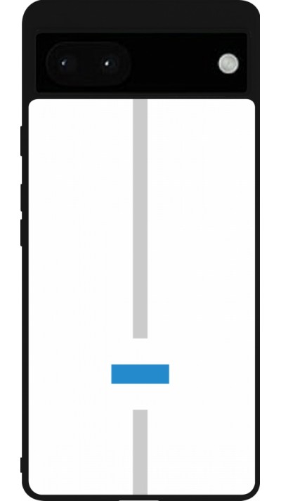 Coque Google Pixel 6a - Silicone rigide noir Canton ZG blanc