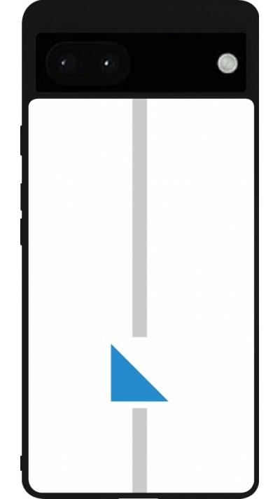 Coque Google Pixel 6a - Silicone rigide noir Canton ZH blanc