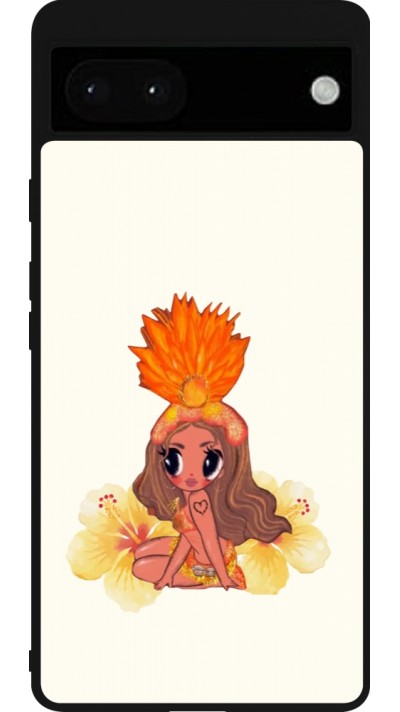 Coque Google Pixel 6a - Silicone rigide noir Karol G Tropicoqueta