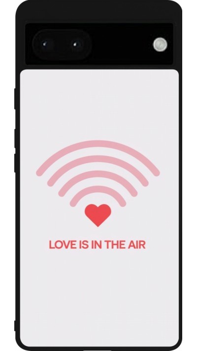 Coque Google Pixel 6a - Silicone rigide noir Saint Valentines Day 26 Love is in the air