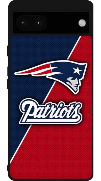 Coque Google Pixel 6a - Silicone rigide noir Super Bowl 26 Patriots 1