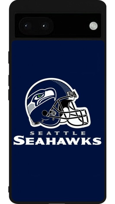 Coque Google Pixel 6a - Silicone rigide noir Super Bowl 26 Seattle 3
