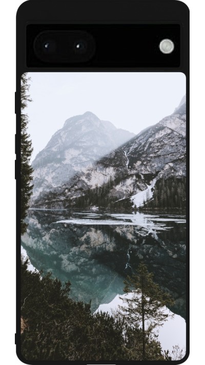 Google Pixel 6a Case Hülle - Silikon schwarz Winter 22 snowy mountain and lake Google Pixel 6a Case Hülle - Silikon schwarz Winter 22 snowy mountain and lake