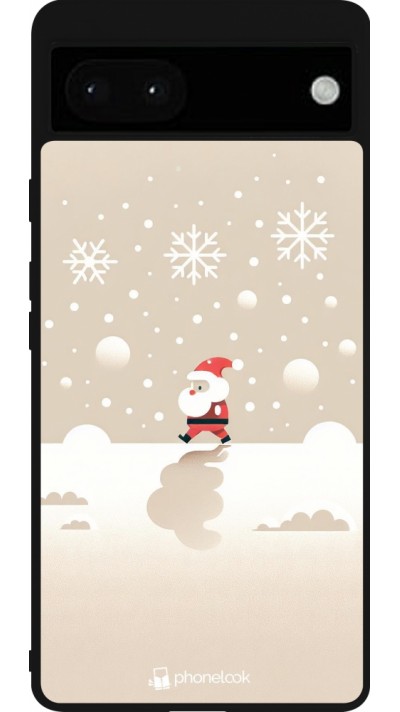 Google Pixel 6a Case Hülle - Silikon schwarz Weihnachten 2023 Minimalistischer Weihnachtsmann Google Pixel 6a Case Hülle - Silikon schwarz Weihnachten 2023 Minimalistischer Weihnachtsmann