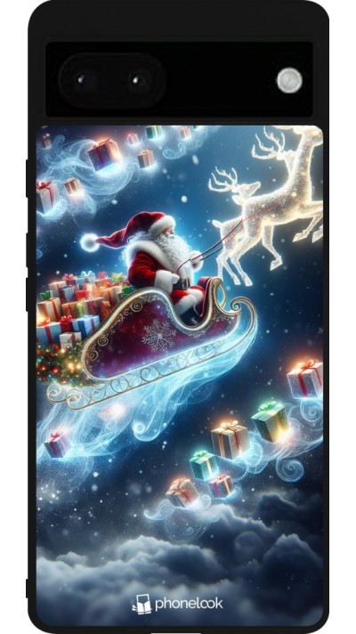 Google Pixel 6a Case Hülle - Silikon schwarz Weihnachten 2023 Verzauberter Weihnachtsmann Google Pixel 6a Case Hülle - Silikon schwarz Weihnachten 2023 Verzauberter Weihnachtsmann