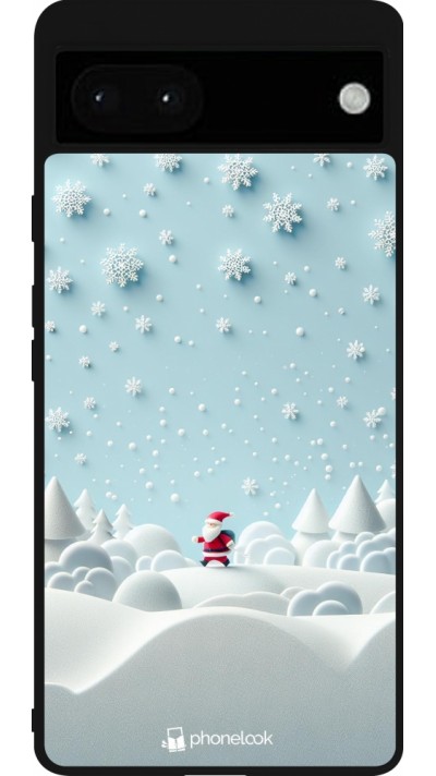 Google Pixel 6a Case Hülle - Silikon schwarz Weihnachten 2023 Kleiner Vater Schneeflocke Google Pixel 6a Case Hülle - Silikon schwarz Weihnachten 2023 Kleiner Vater Schneeflocke