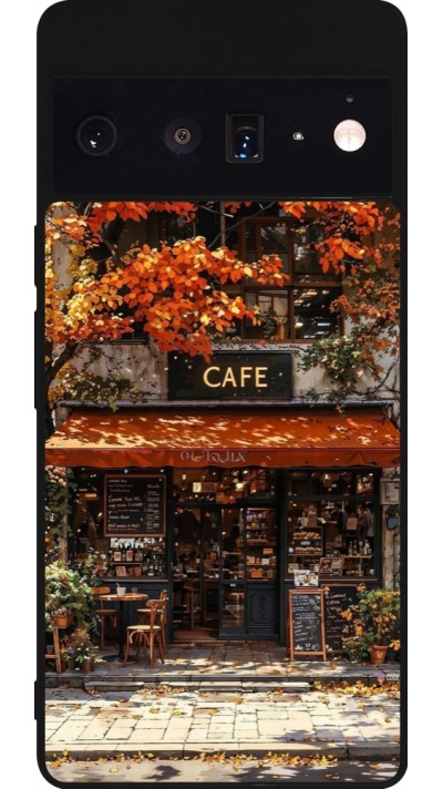 Coque Google Pixel 6 Pro - Silicone rigide noir Autumn 25 Coffee shop