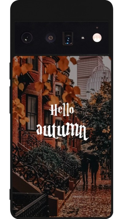 Coque Google Pixel 6 Pro - Silicone rigide noir Autumn 25 Hello autumn