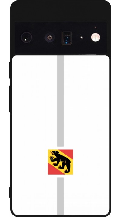 Coque Google Pixel 6 Pro - Silicone rigide noir Canton BE blanc