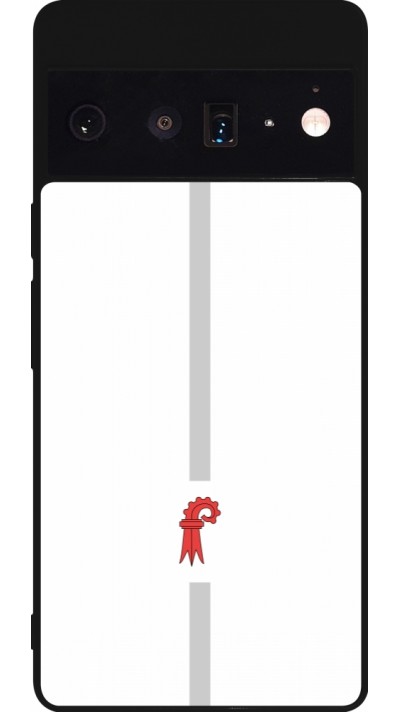 Coque Google Pixel 6 Pro - Silicone rigide noir Canton BL blanc