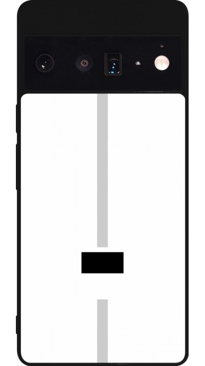 Coque Google Pixel 6 Pro - Silicone rigide noir Canton FR blanc