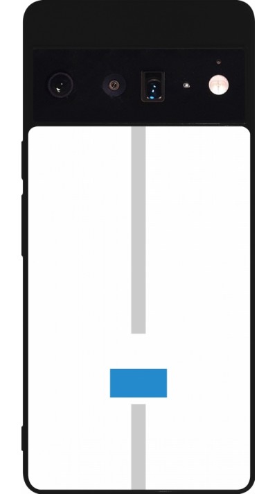 Coque Google Pixel 6 Pro - Silicone rigide noir Canton LU blanc